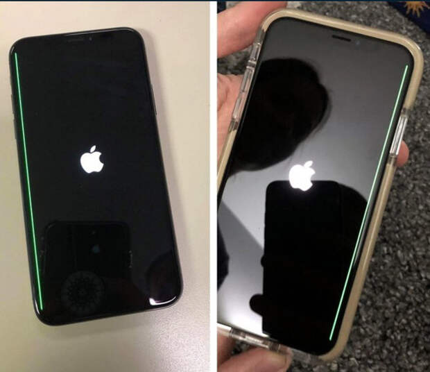 Владельцы iPhone X жалуются на неисчезающую зеленую полосу на экране смартфона