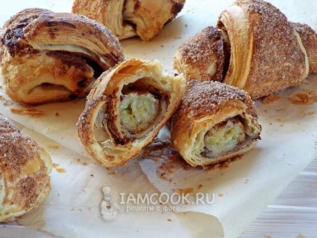 Рецепт булочек с бананом и шоколадом