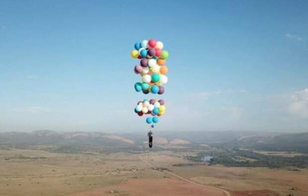 Реальный полет на воздушных шариках