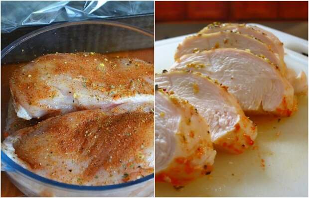 Куриная грудка получается нежной и сочной Куриная грудка получается нежной и сочной
