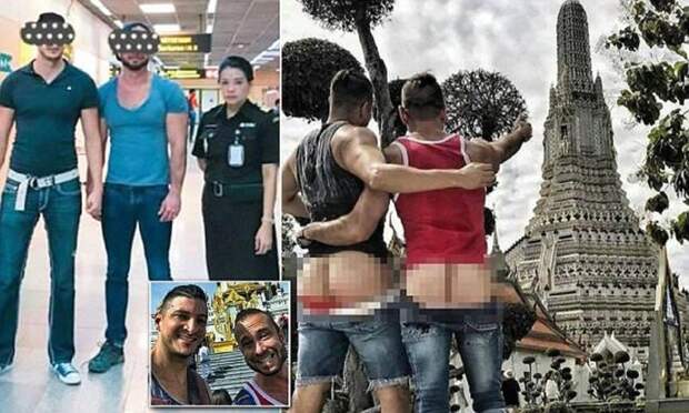 Американцев арестовали за неуважение к тайским храмам арест, блог, блогеры, закон есть закон, неприличные фото, путешествия, таиланд, туристы