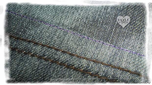 Как сшить жилет из старых джинсов (9) (700x393, 354Kb)
