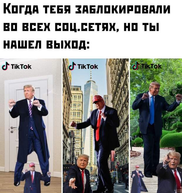 трампа заблокировали в 