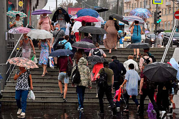 Москвичам пообещали сильный дождь с грозой 1 сентября