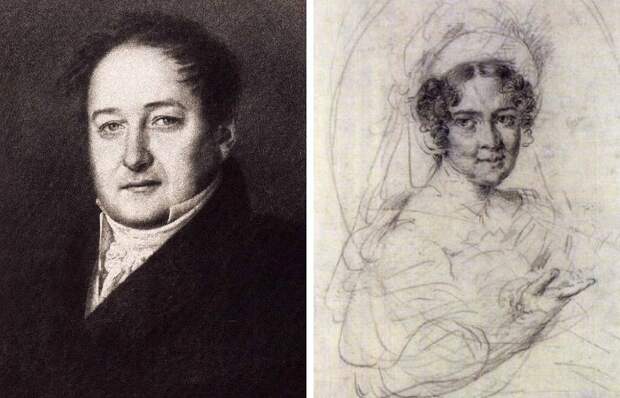 Портреты Михаила Щепкина и Елены в период их знакомства Портреты Михаила Щепкина и Елены в период их знакомства