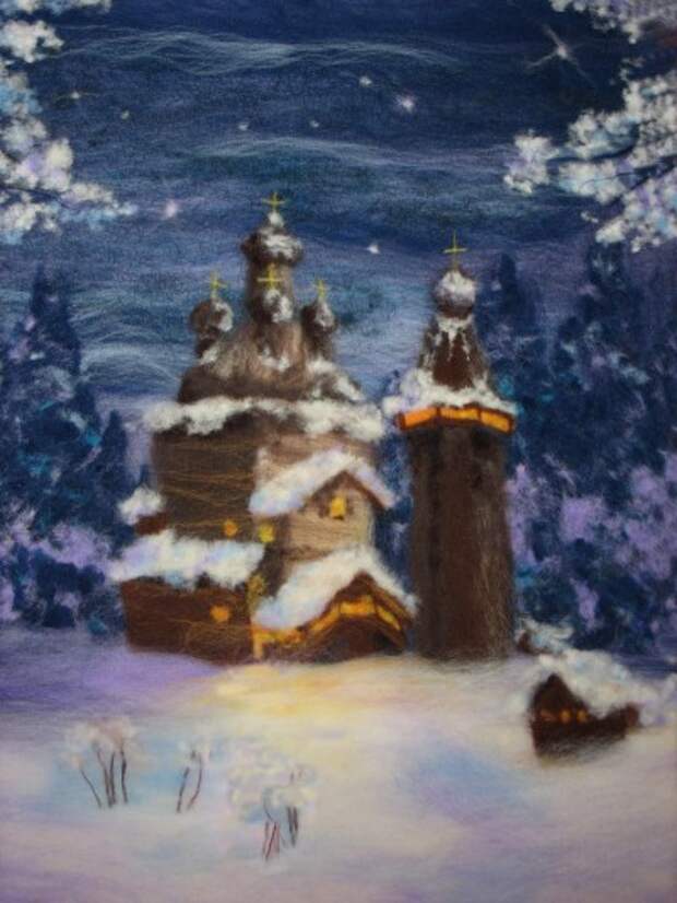 картины из шерсти
