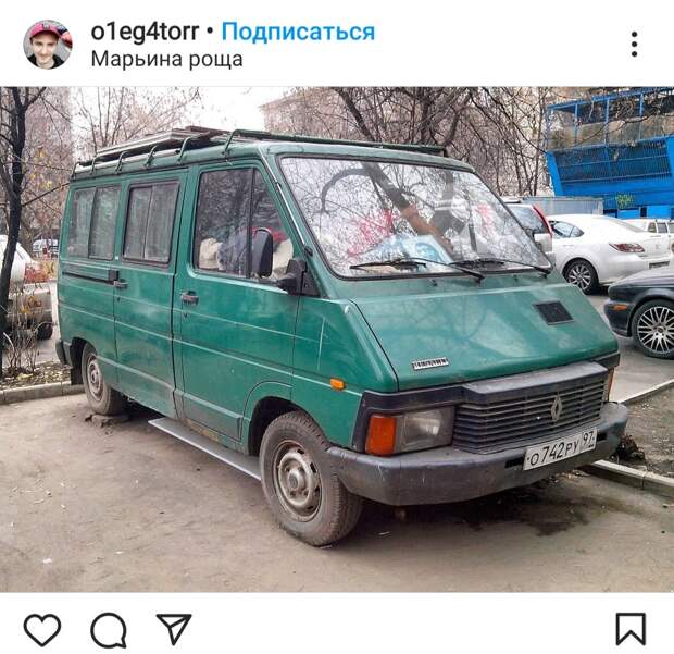 Фото дня: ретро-фургон в Марьиной роще