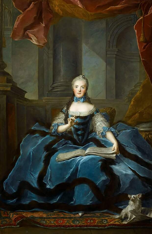 Мадам Аделаида, дочь Людовика XV, с нотной тетрадью.