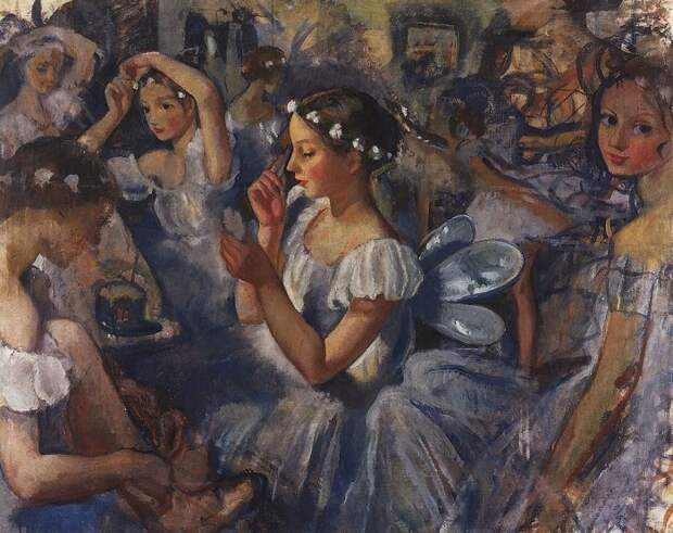 Балетная школа глазами художницы Зинаиды Серебряковой, 1924 год.
