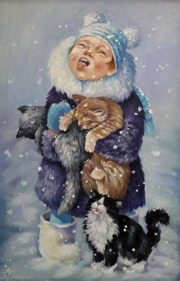 Скорее! Пора ловить снежинки ртом! Автор: Кира Панина.