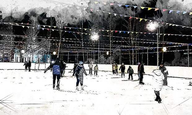 Под Орлом благодаря меценату открыли каток