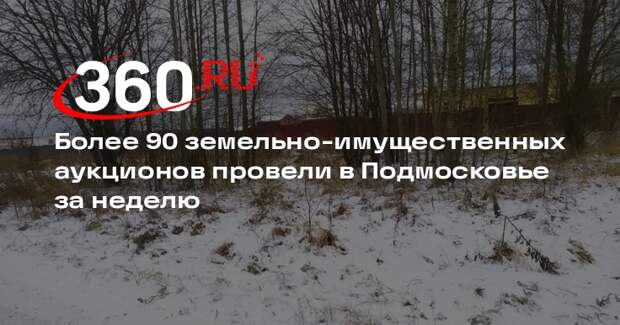 Более 90 земельно-имущественных аукционов провели в Подмосковье за неделю