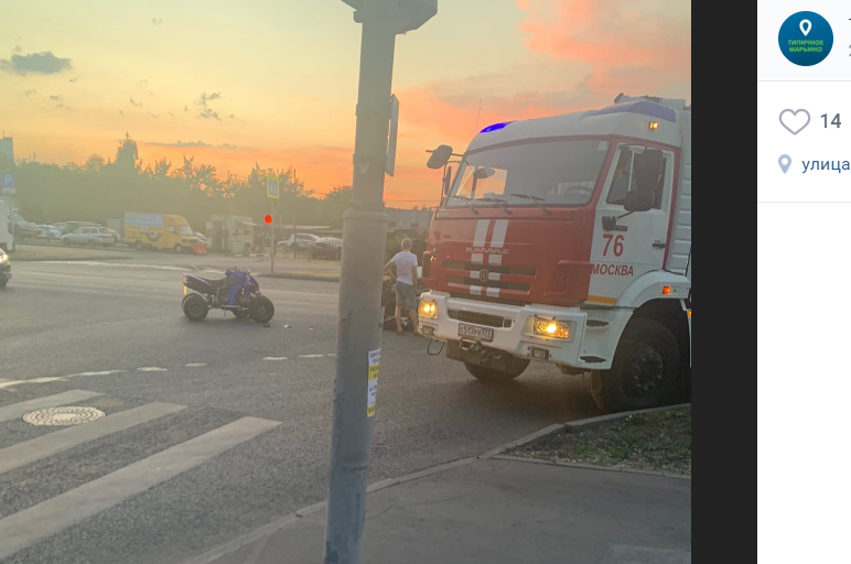 Квадроцикл сошелся в лобовую с автомобилем на Маршала Голованова