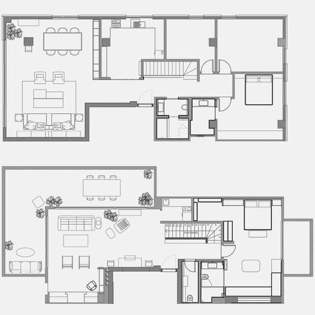 план двухэтажной квартиры