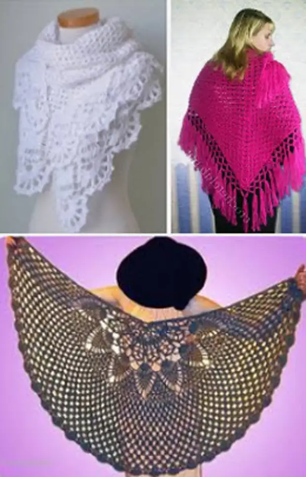 Необычные идеи для вязаной шали