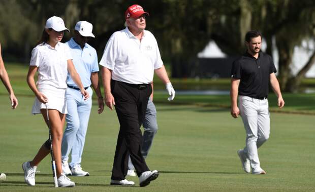 donald trump on golf course
