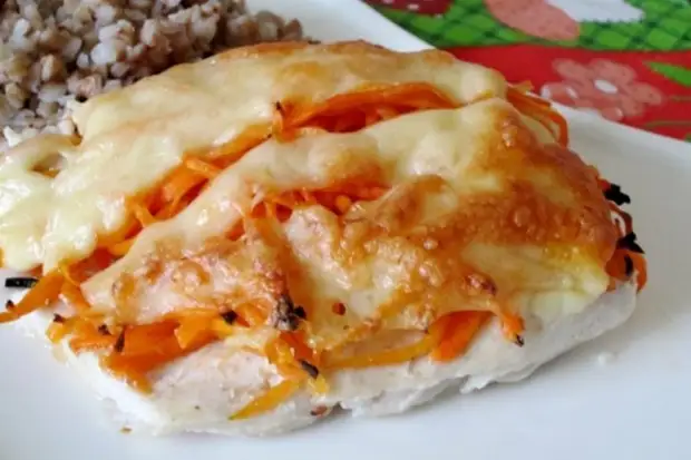 Куриные отбивные с морковью и луком в духовке Куриные отбивные с морковью и луком в духовке