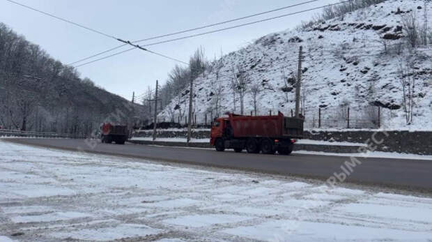 Обстановка на трассе в сторону Ялты 17 января