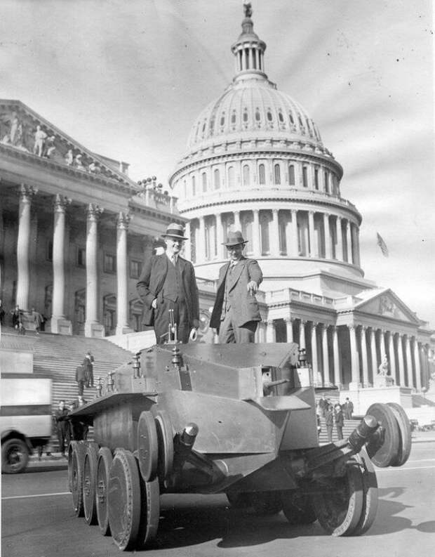 Прототип танка Кристи на Капитолийском холме, 1930-е история, ретро, фото