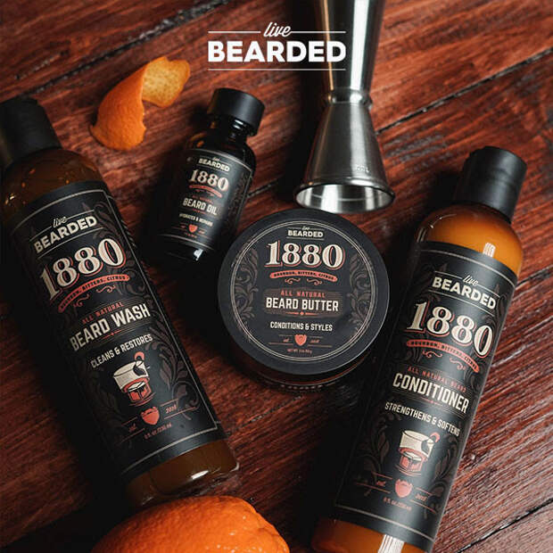 Live Bearded Is Droping A New, Bourbon Citrus-Scented Line Of Beard Products