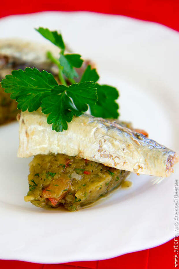 veg sardine Сардины с баклажанами двух текстур