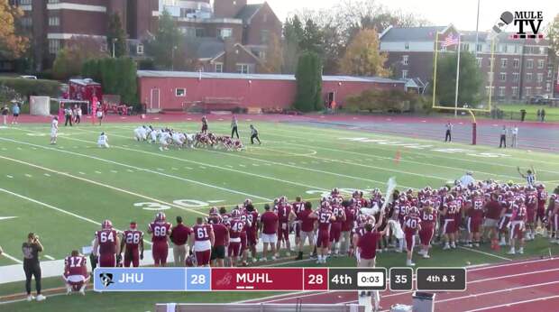 Johns Hopkins Football Blocked Field Goal Return