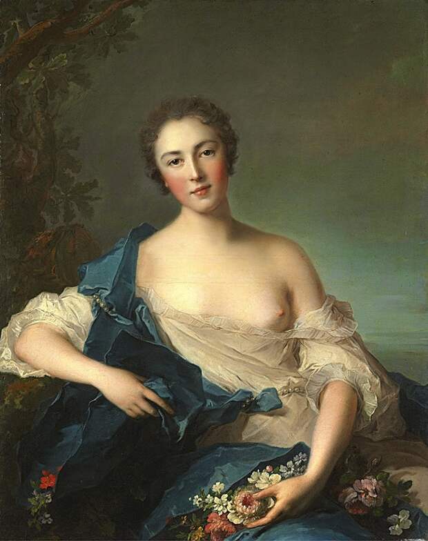 Женский портрет в образе Флоры.
