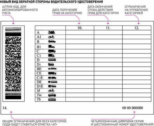 обратная сторона прав