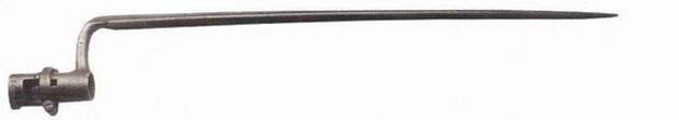 Игольчатый трехгранный штык к русскому ружью образца 1828 года, калибра 7 линий -17, 78 мм