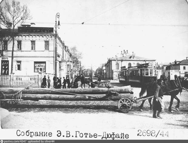 Трамвай на современной Кудринской площади, 1914.