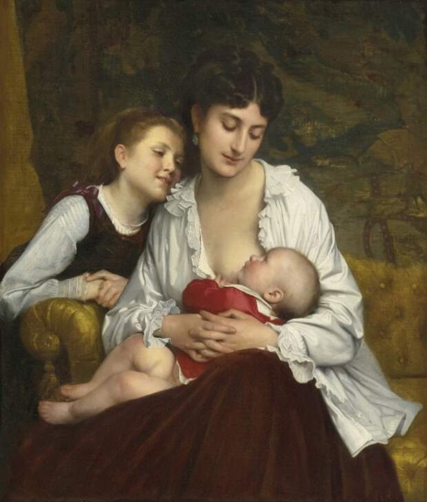 Материнская любовь (Motherly Love). (1872). Автор: Leon Bazile Perrault. Материнская любовь (Motherly Love). (1872). Автор: Leon Bazile Perrault.
