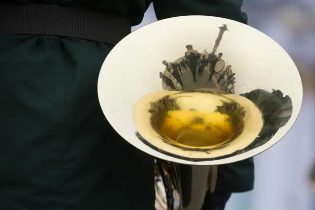 На Дворцовой площади состоялась первая репетиции оркестра к Параду Победы