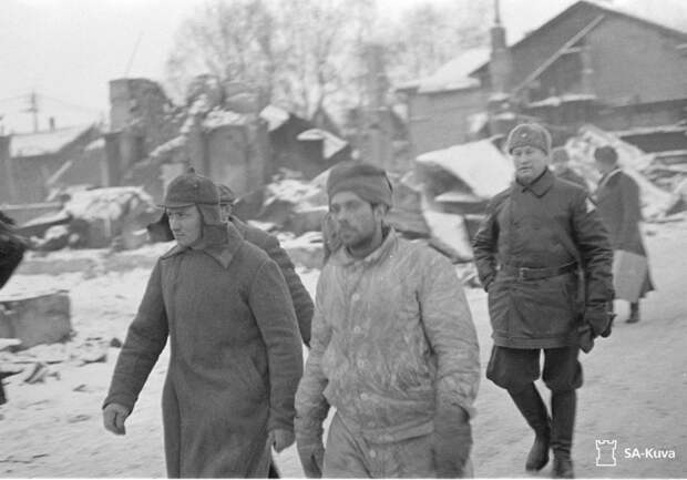 Пленные красноармейцы бригады Долина в Каяни. Февраль 1940 года