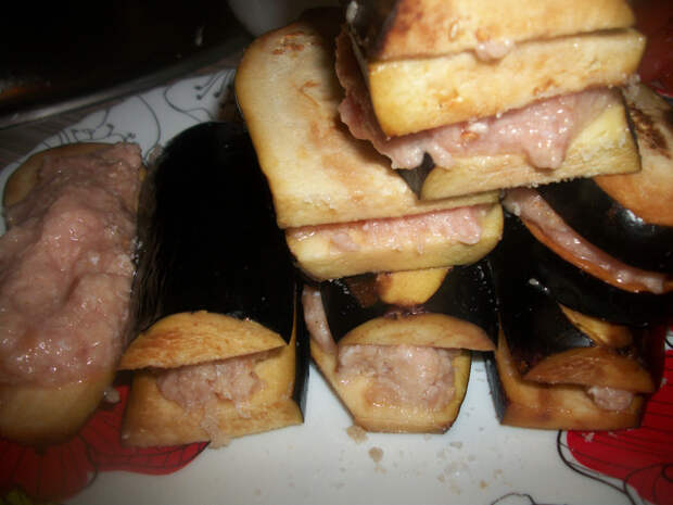 Баклажановые кармашки с мясом
