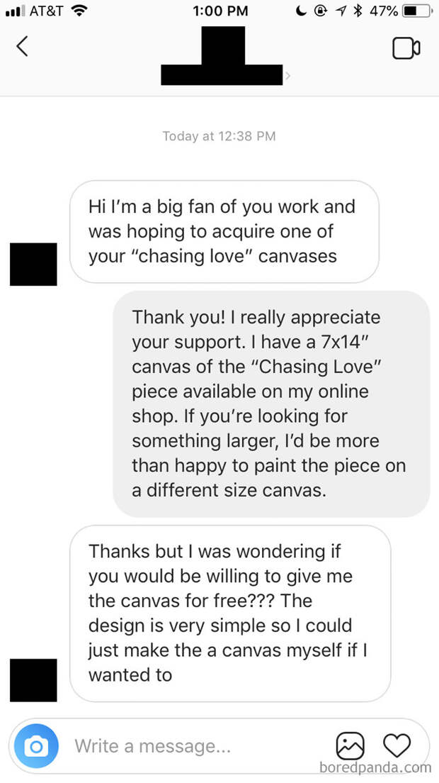 My Artwork Is Easy To Recreate So I Should Give It Away Free!