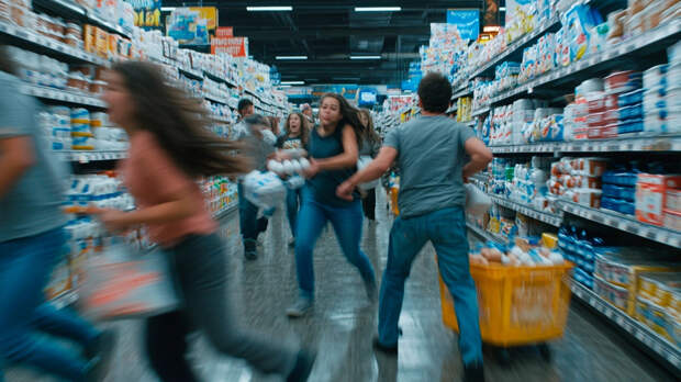 Американцы массово закупают еду и воду в ожидании крупного шторма