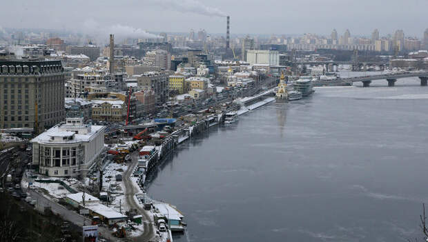 Вид на правый берег Днепра в Киеве. Архивное фото