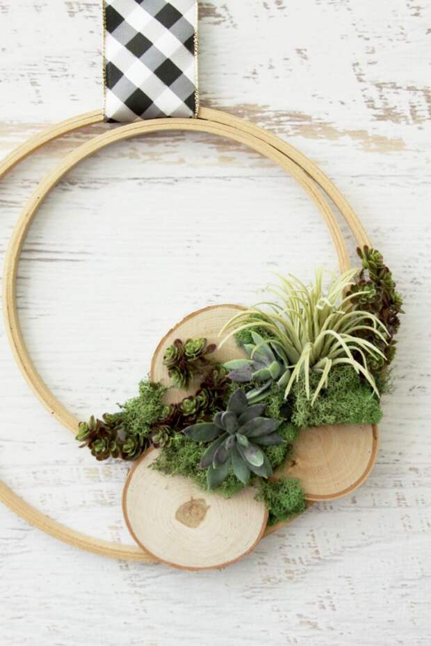 Панно с суккулентами (DIY)
