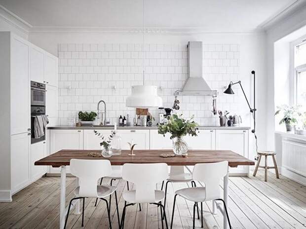 кухня в скандинавском стиле столовая 