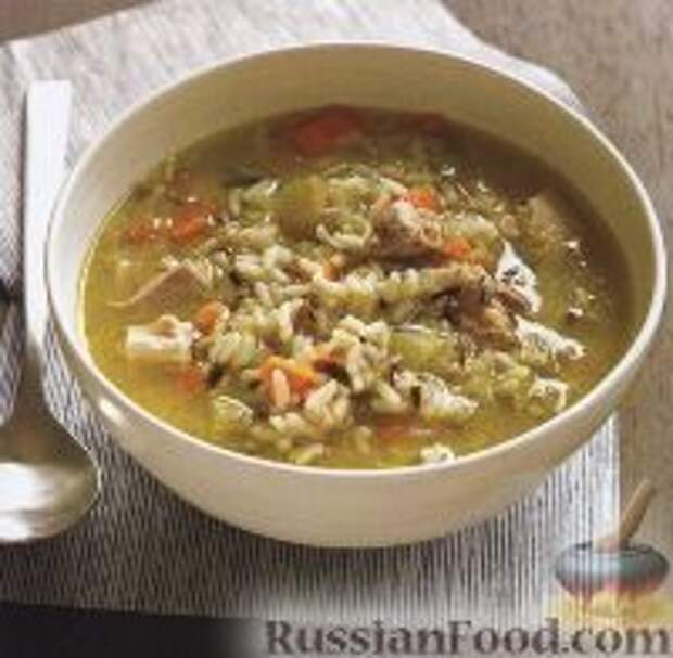Фото к рецепту: Куриный суп с рисом