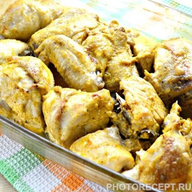 Курица, запеченная в духовке кусочками - рецепт с фото