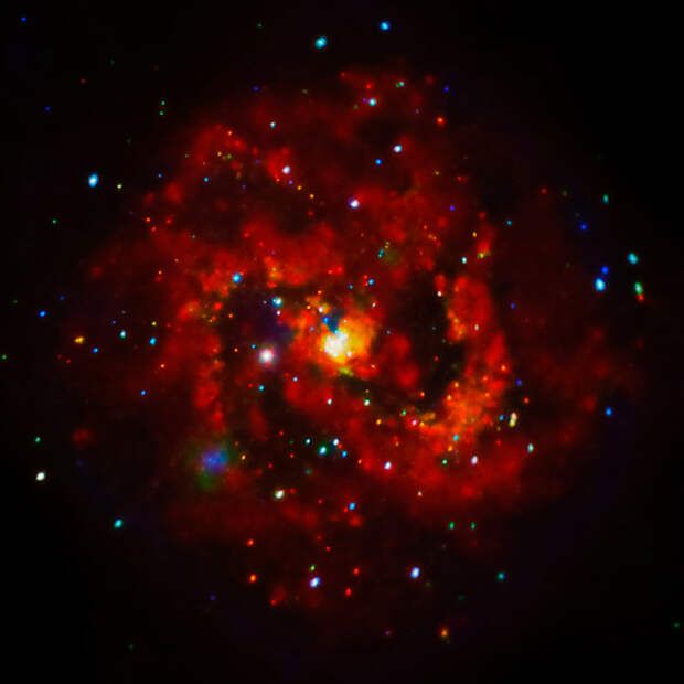 Рентгеновские лучи молодой сверхновой в галактике M83