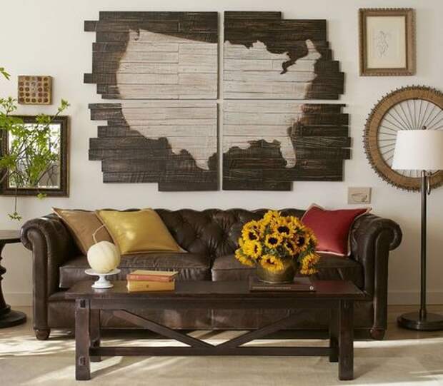 Деревянные панели в стиле рустик, Pottery Barn Деревянные панели в стиле рустик, Pottery Barn