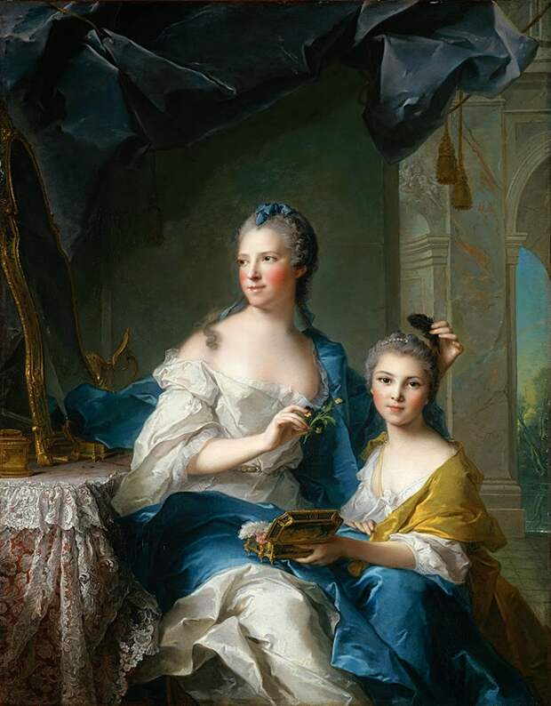 Мадам Марсолье с дочерью.