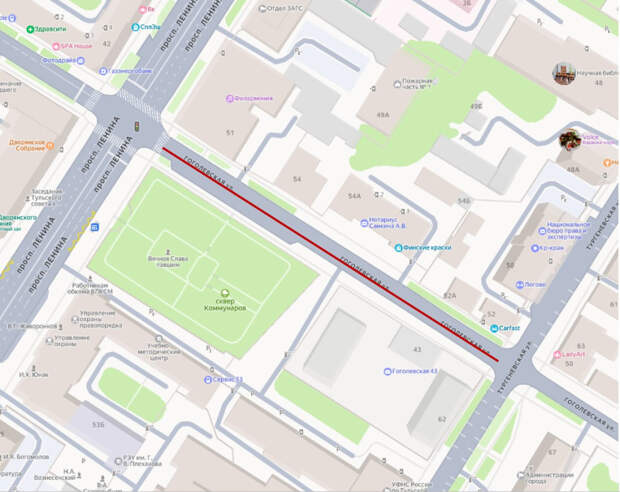 В Туле введут дорожные ограничения на улице Гоголевской 6 марта
