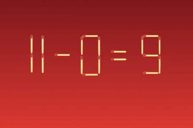 Головоломка: переставьте одну спичку и докажите, что ваш IQ выше среднего