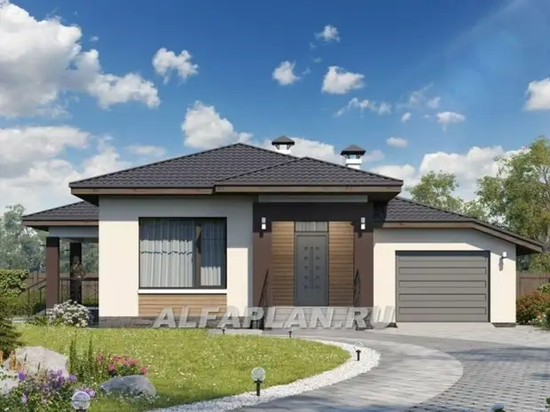 Топ-3 проекта одноэтажных домов с гаражом до 160 м2