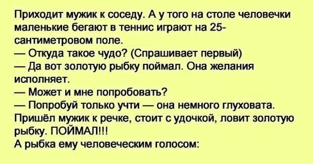 Пришел сосед и попросила. Смешные анекдоты про золотую рыбку. Анекдот про золотую рыбку. Шутки про золотую рыбку. Поймал мужик золотую рыбку анекдот.