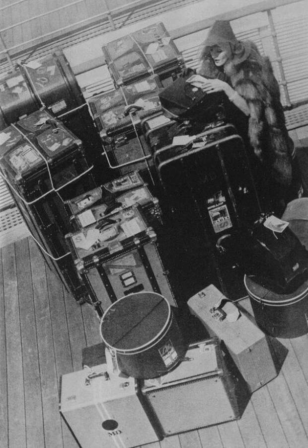 Марлен Дитрих и её багаж. история, ретро, фото