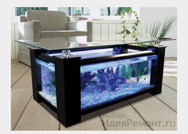 Напольный аквариум в квартире